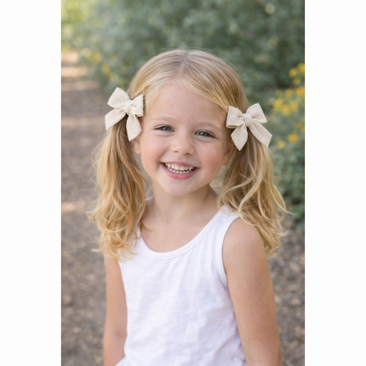 Cream | Pigtail Hair Bows