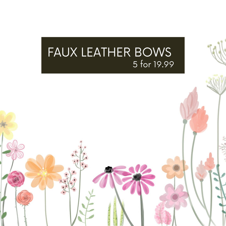 Faux Leather Hair Bows Grab Bag