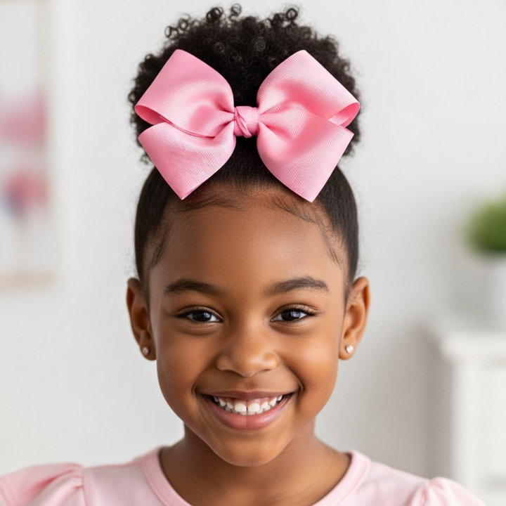 Pink | Grosgrain Ribbon Hair Bow