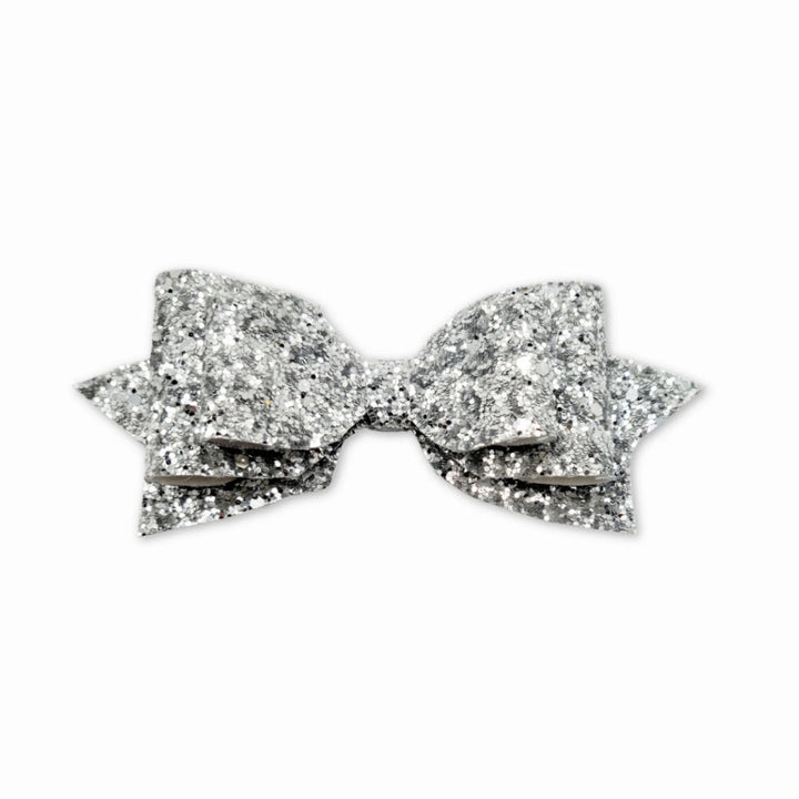 Silver | Pepperdine Glitter Hair Bow