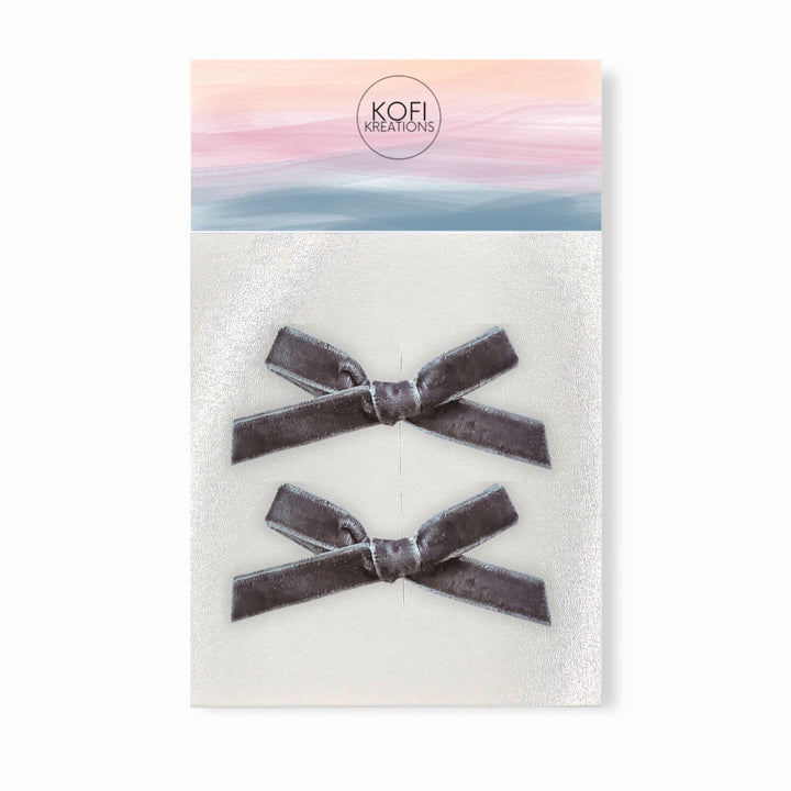 Small Velvet | Pigtail Hair Bows