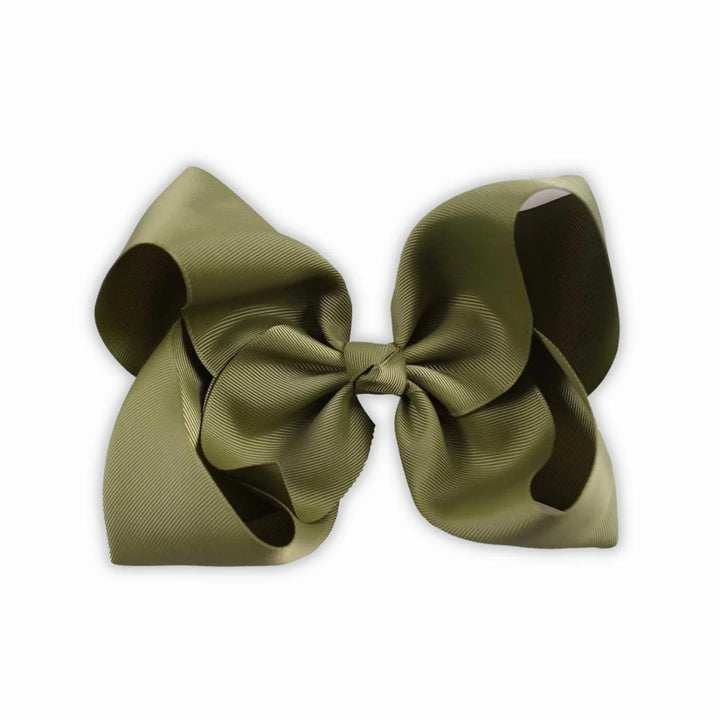Olive | Grosgrain Ribbon Hair Bow