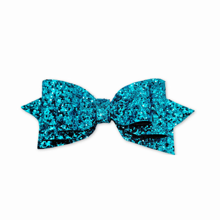 Turquoise | Pepperdine Glitter Hair Bow