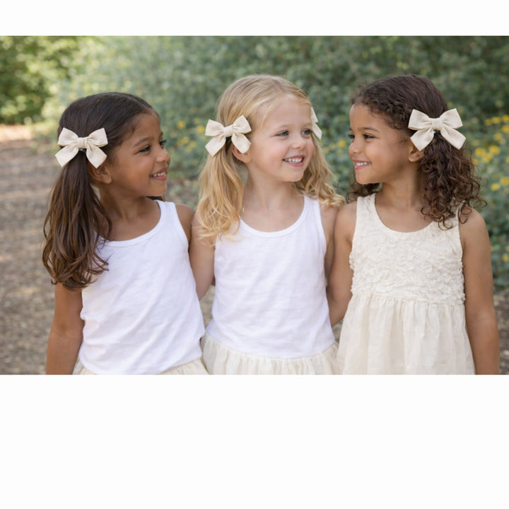 Peach | Pigtail Hair Bows