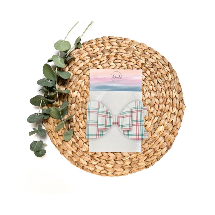 Plaid | Peppermint Josie Faux Leather Hair Bow