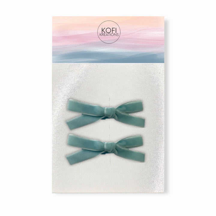 Small Velvet | Pigtail Hair Bows