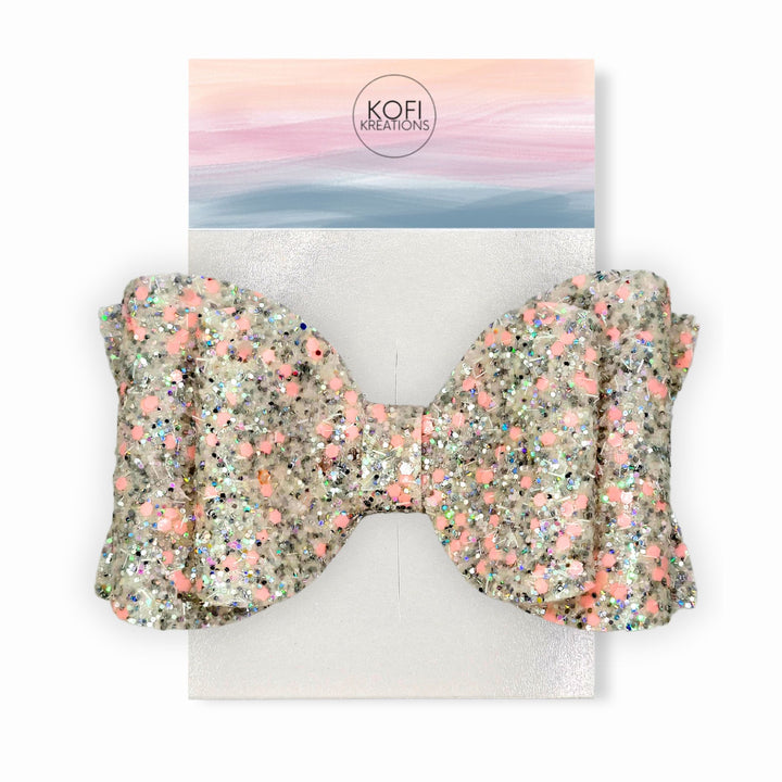 A Sparkle of Pink Josie | Glitter Hair Bow