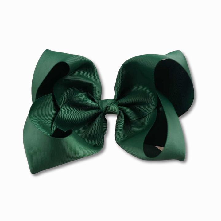 Dark Green | Grosgrain Ribbon Hair Bow