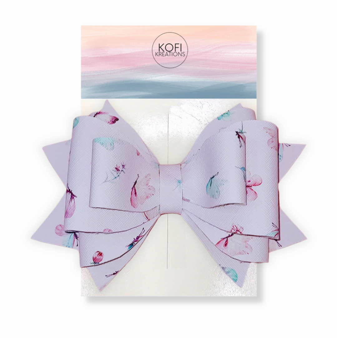 Pink Butterfly Hair Bow