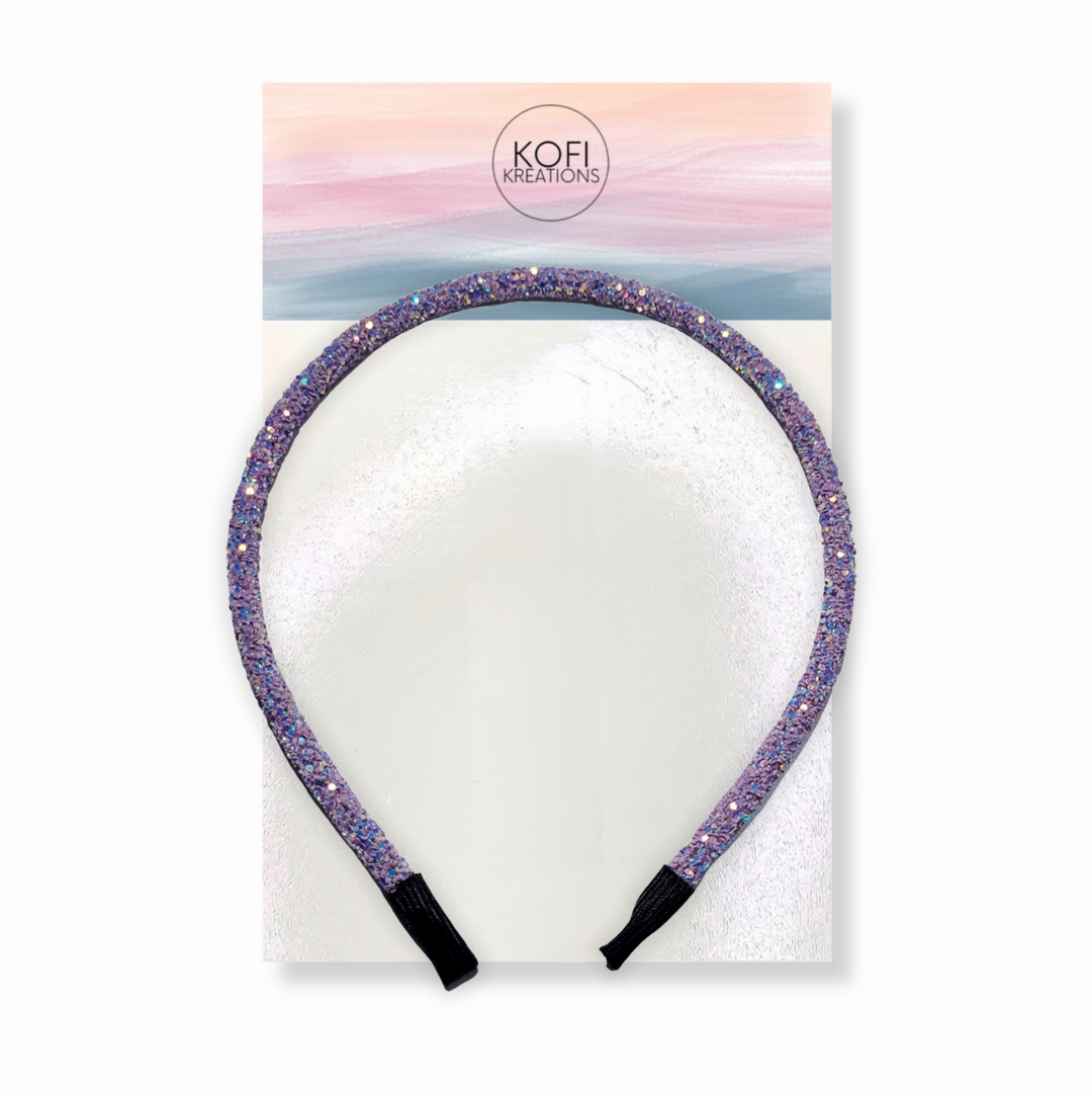 Purple Glitter Headband