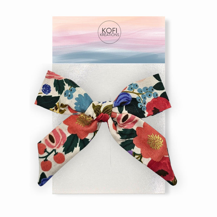 Audrey | Floral Fantasy Hand-tied Bow