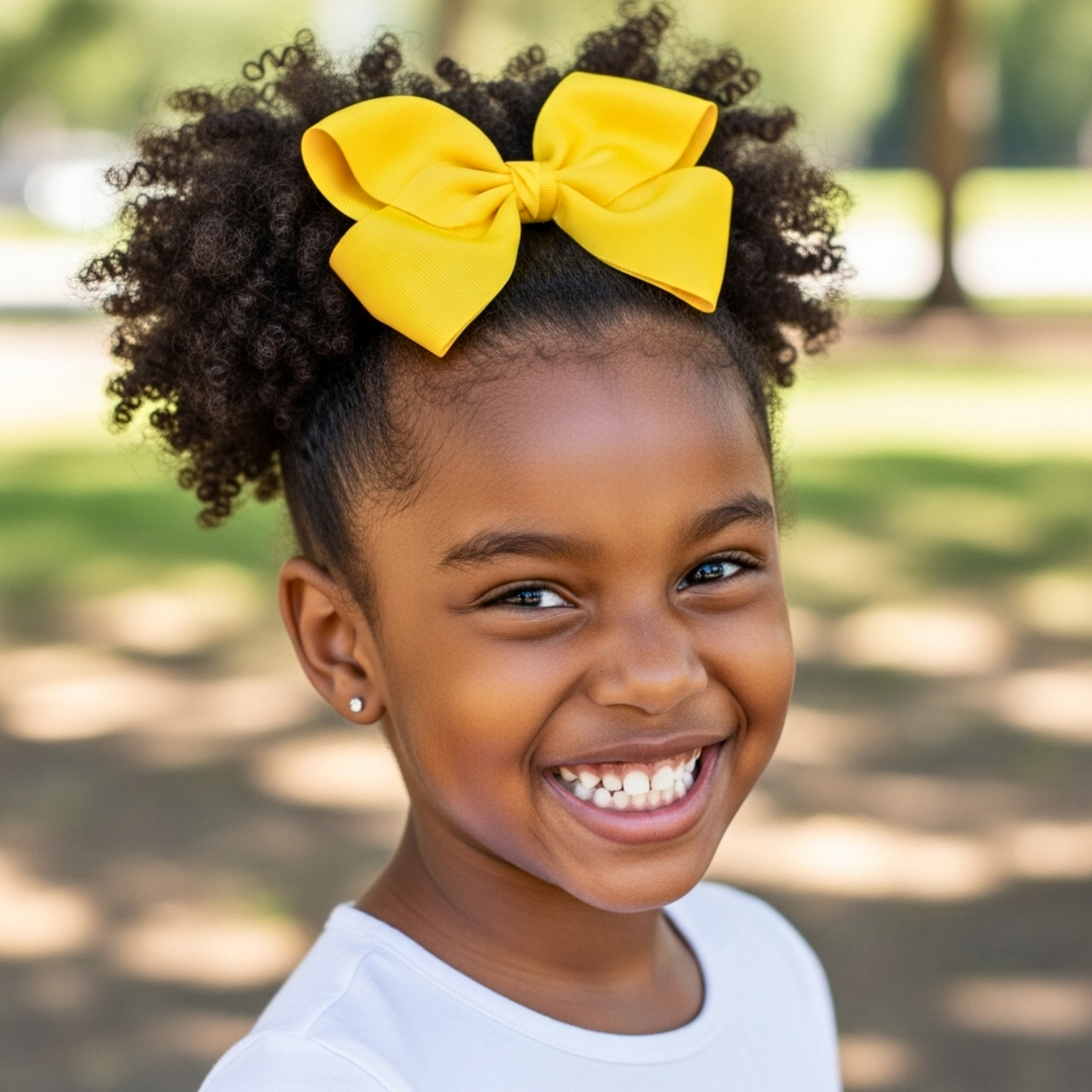 Yellow | Grosgrain Ribbon Hair Bow