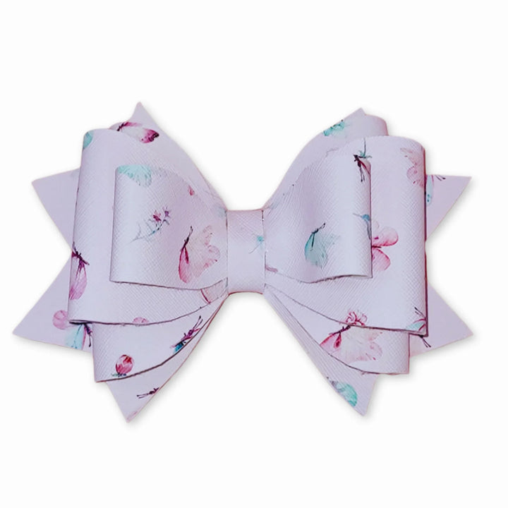 Pink Butterfly | Faux Leather Hair Bow