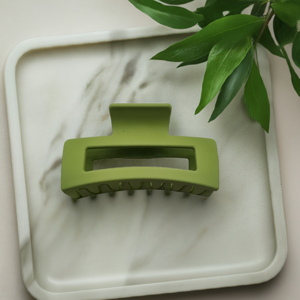 Apple Green Box Hair Claw Clip