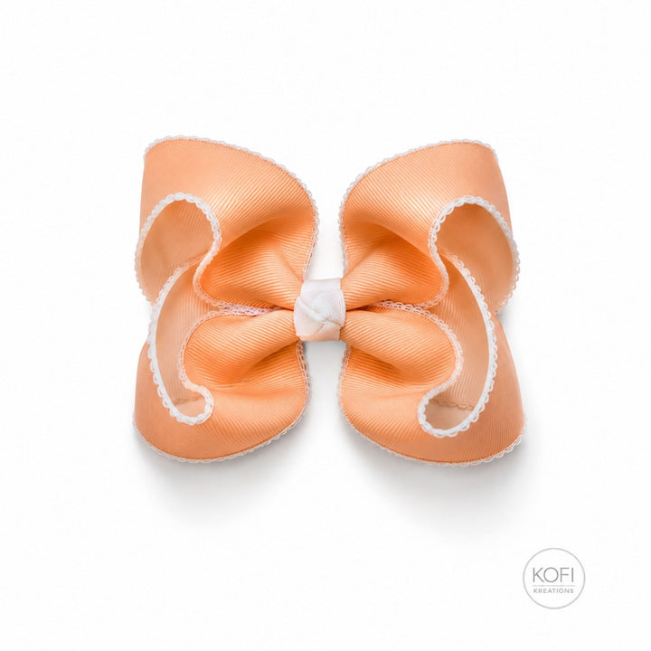 Apricot Charm | Moonstitch Hair Bow