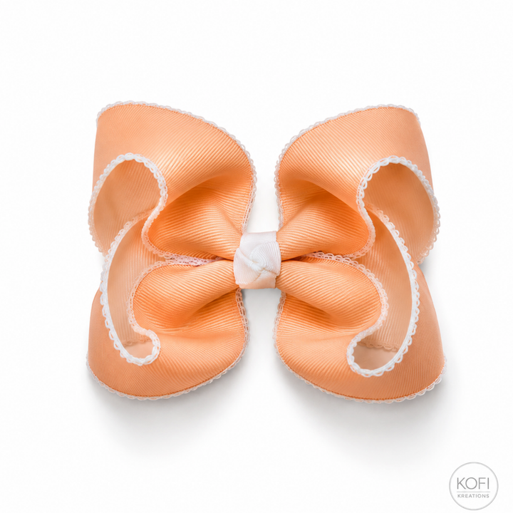 Apricot Charm | Moonstitch Hair Bow