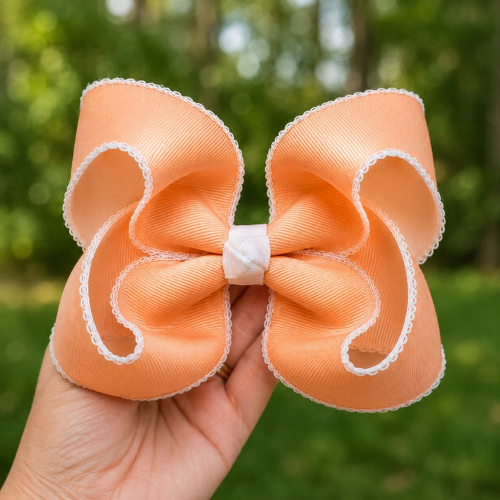 Apricot Charm | Moonstitch Hair Bow