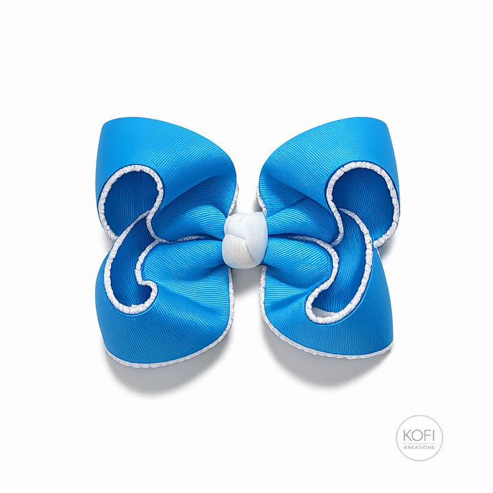 Blue Skies | Moonstitch Hair Bow