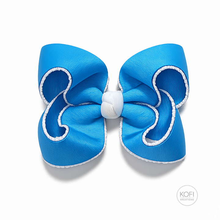 Blue Skies | Moonstitch Hair Bow
