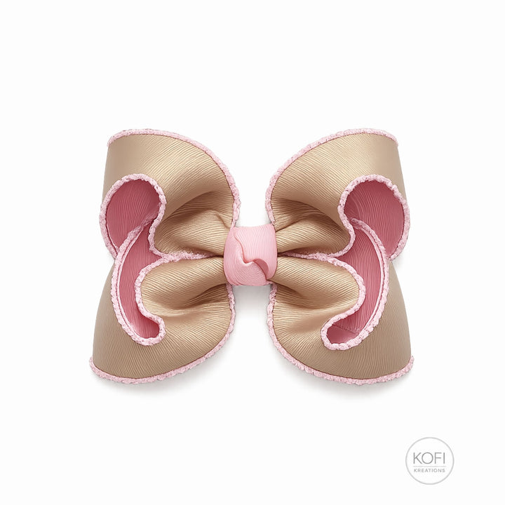 Latte Cream | Moonstitch Hair Bow