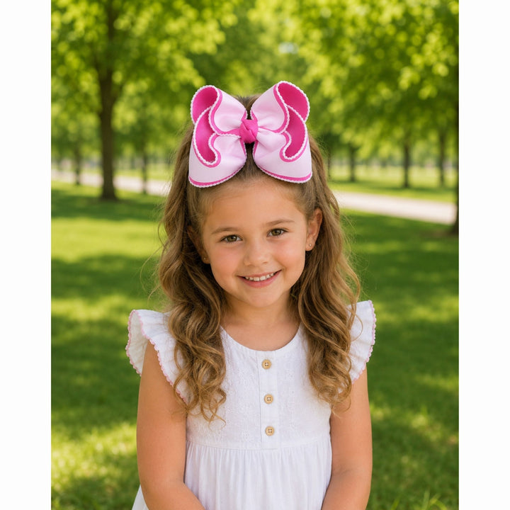 Pink Charm | Moonstitch Hair Bow