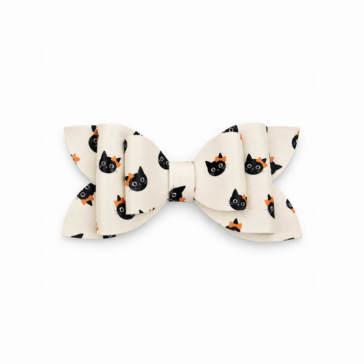 Bootiful Kitties | Faux Leather Hair Bow