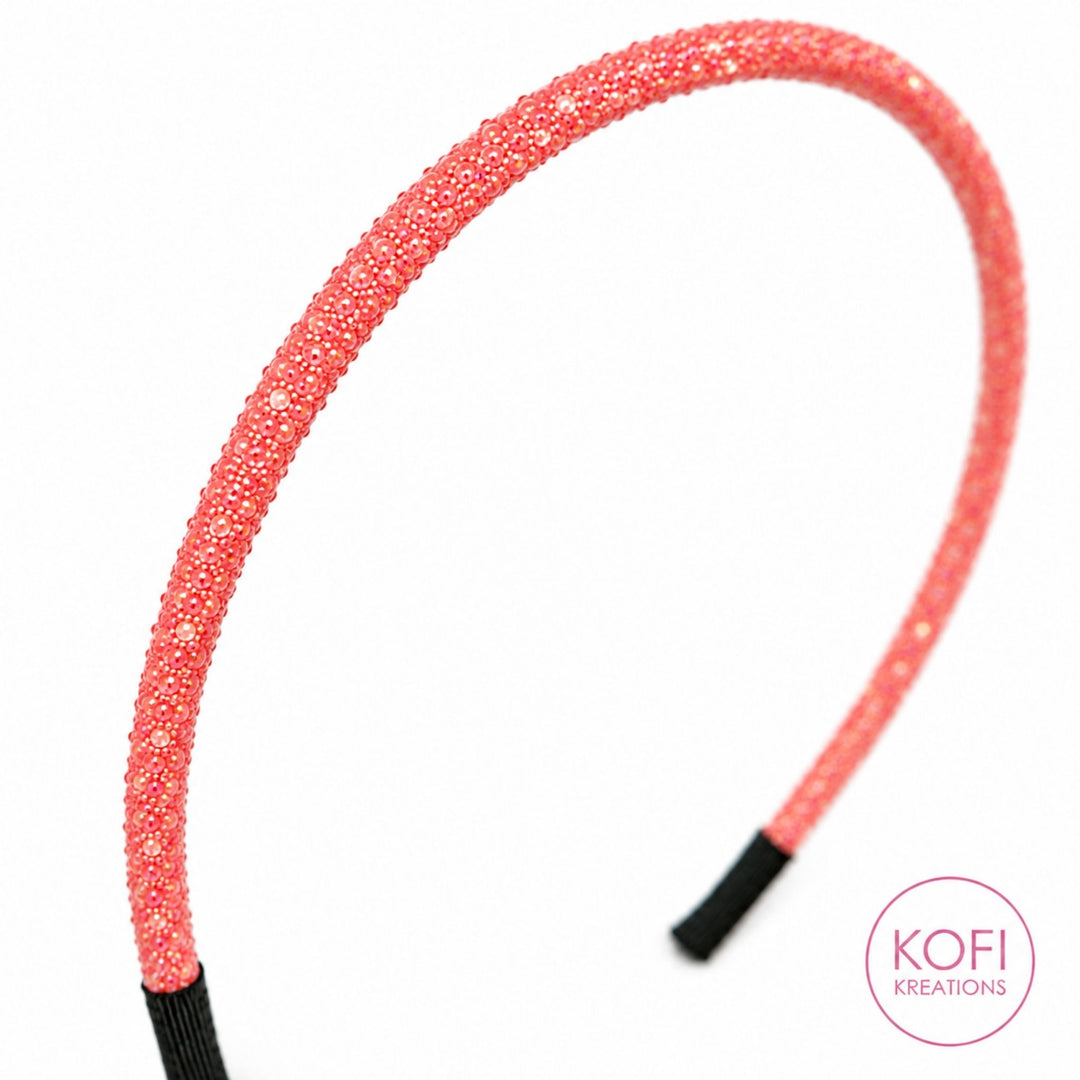 Coral | Glitter Headband