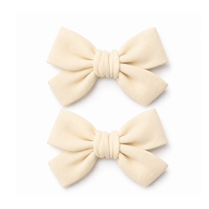 Cream | Pigtail Hair Bows