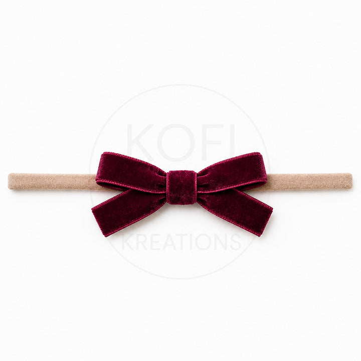 Small Velvet | Bow Headband