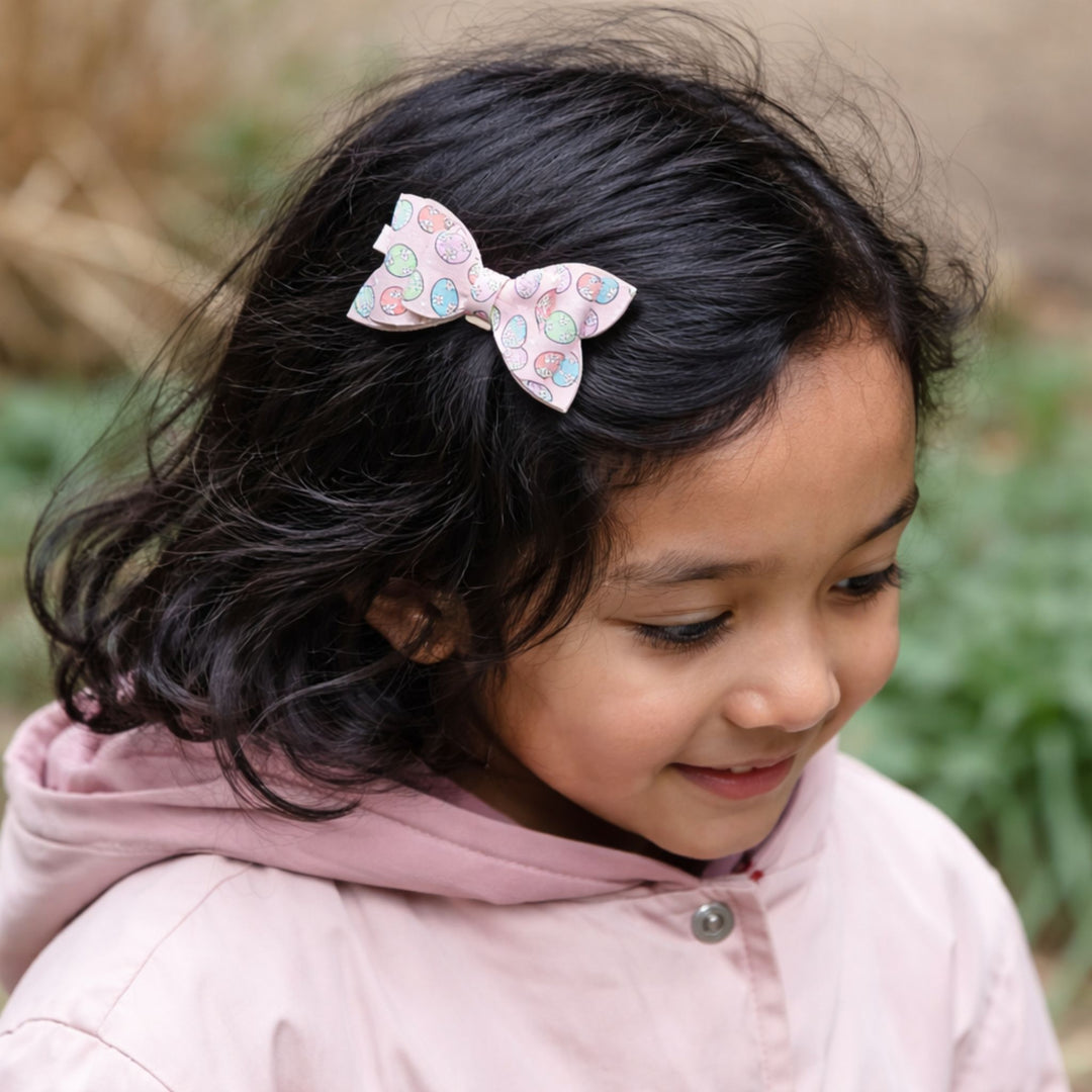 Luna | Easter Egg Bliss Faux Leather Hair Bow