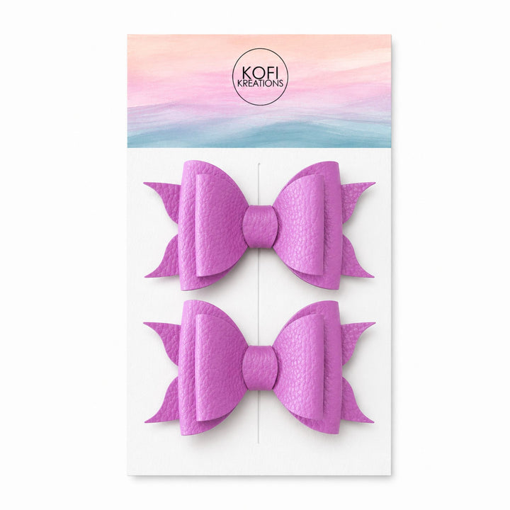 Ella Plum | Faux Leather Hair Bow