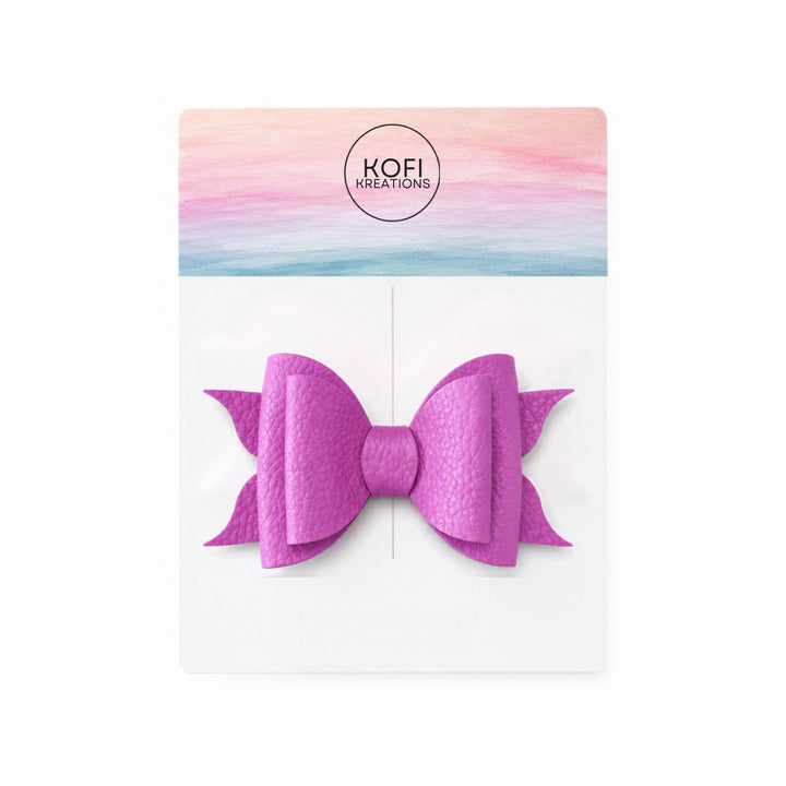 Ella Plum | Faux Leather Hair Bow