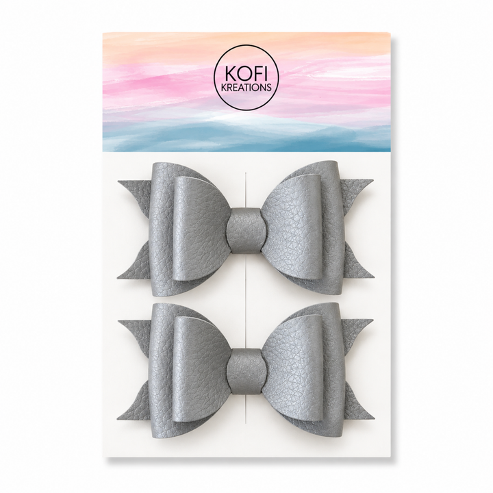 Ella Gray | Faux Leather Hair Bow