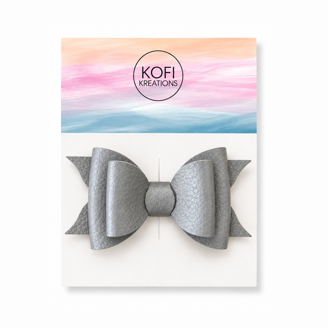 Ella Gray | Faux Leather Hair Bow