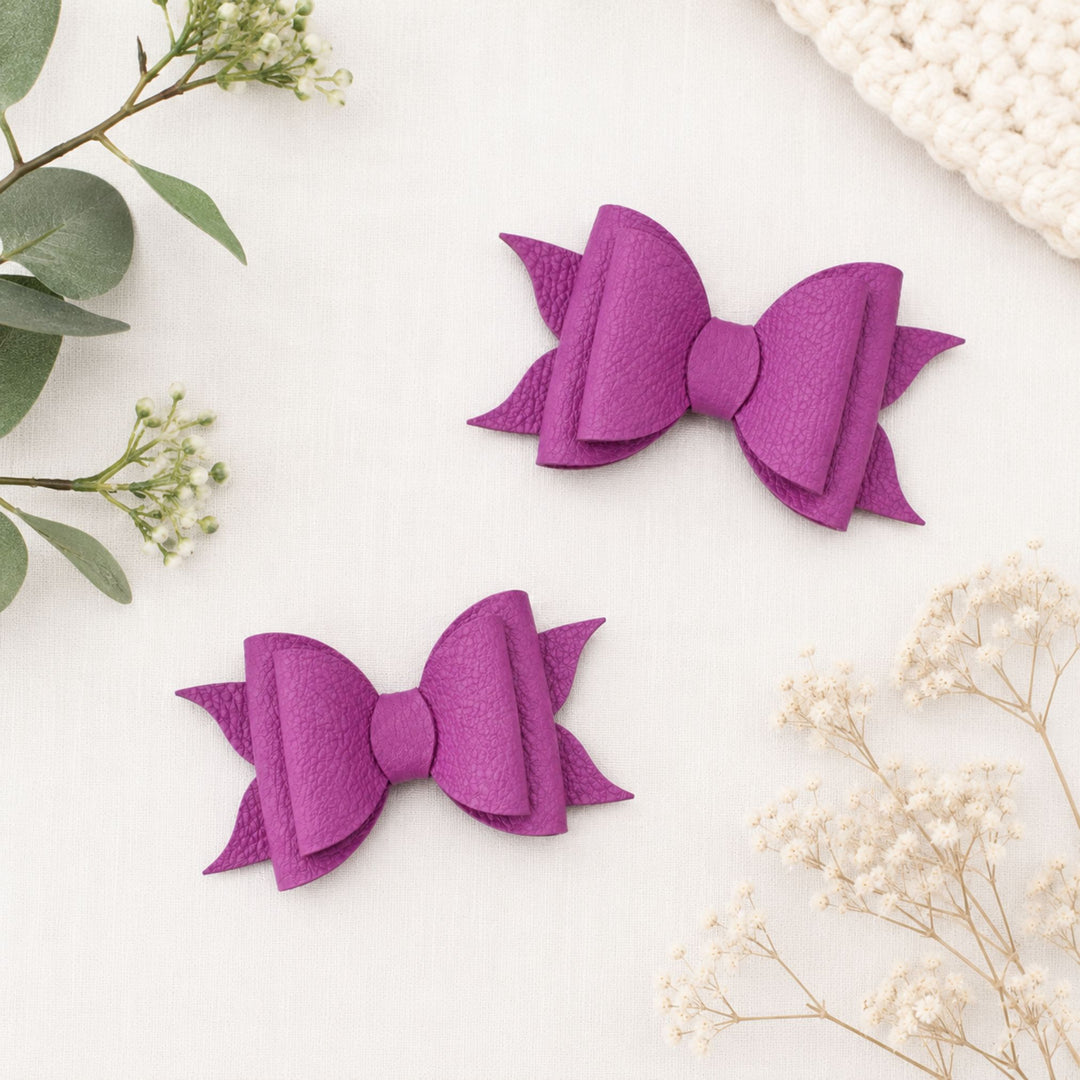 Ella Plum | Faux Leather Hair Bow