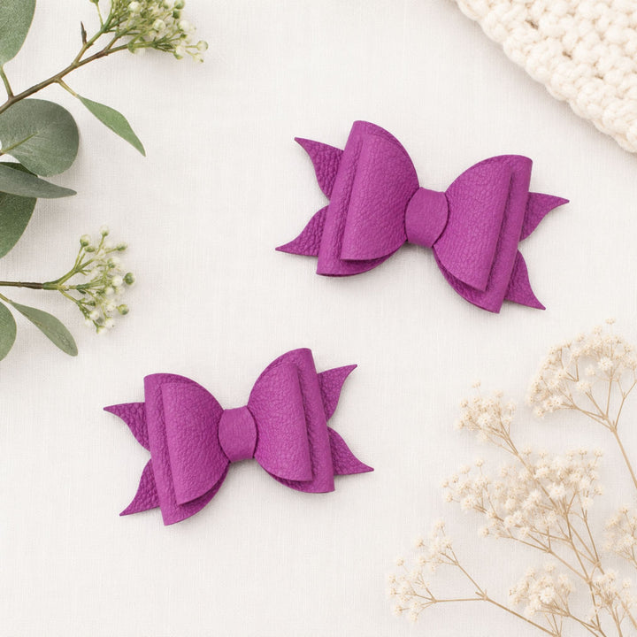 Ella Plum | Faux Leather Hair Bow