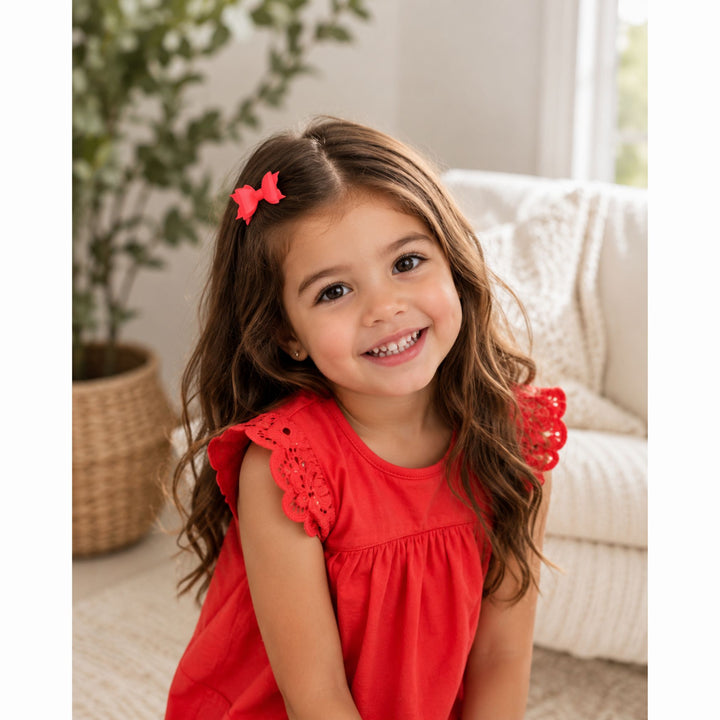 Ella Scarlet | Faux Leather Hair Bow
