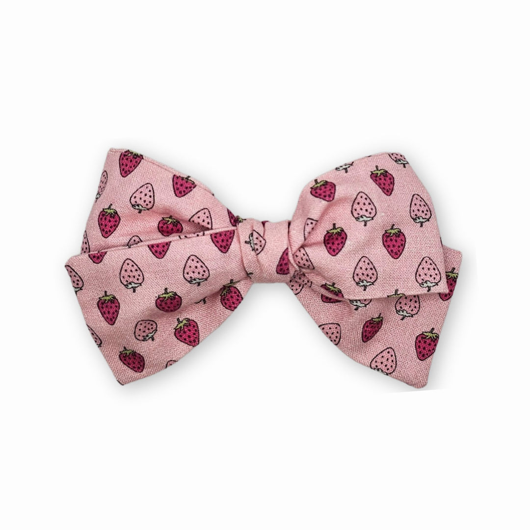 Audrey | Strawberry Hand-Tied Hair Bow