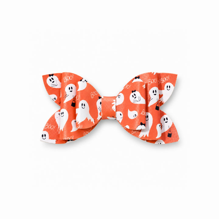 Ghostly Giggles | Faux Leather Hair Bow