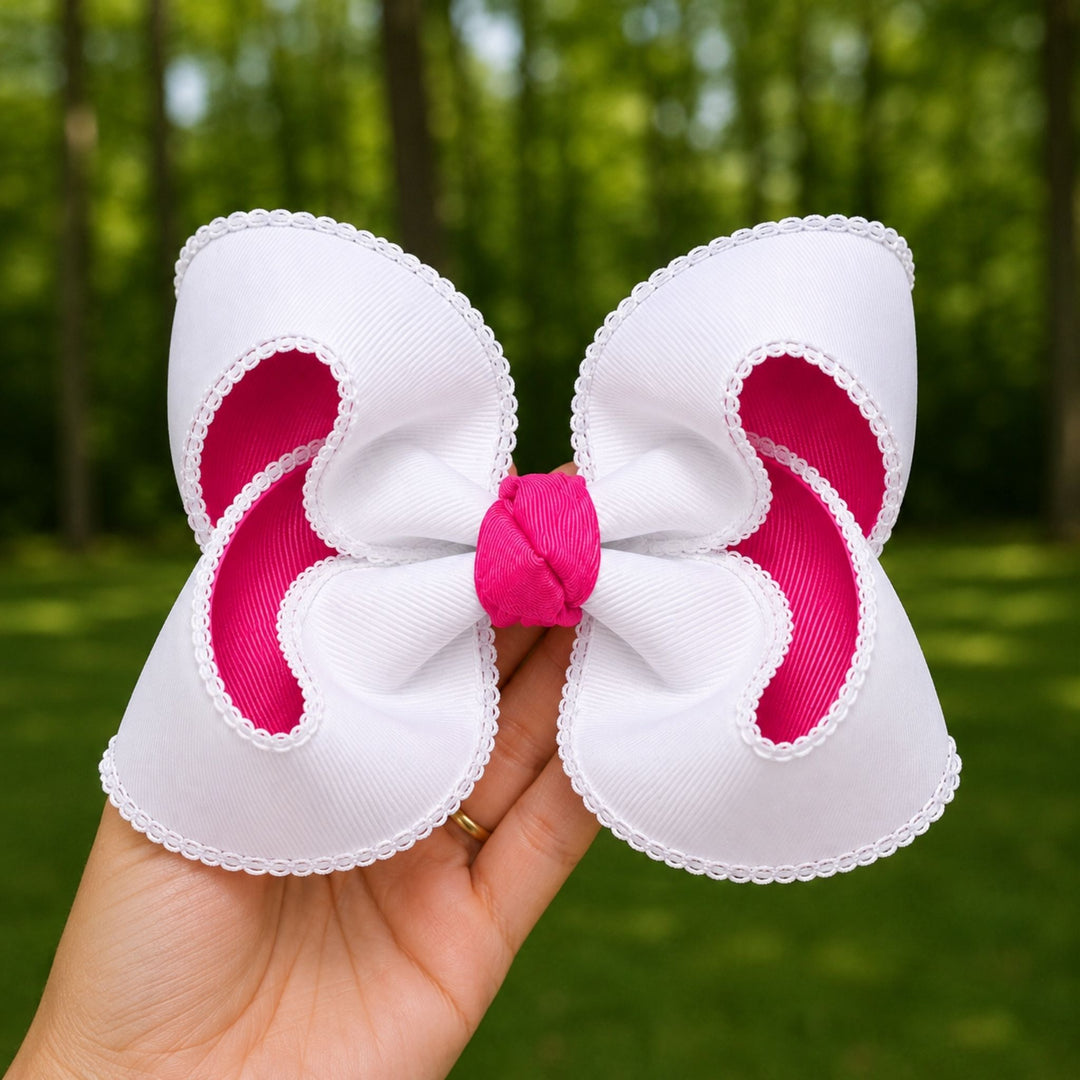 Ivory Mist | Moonstitch Hair Bow