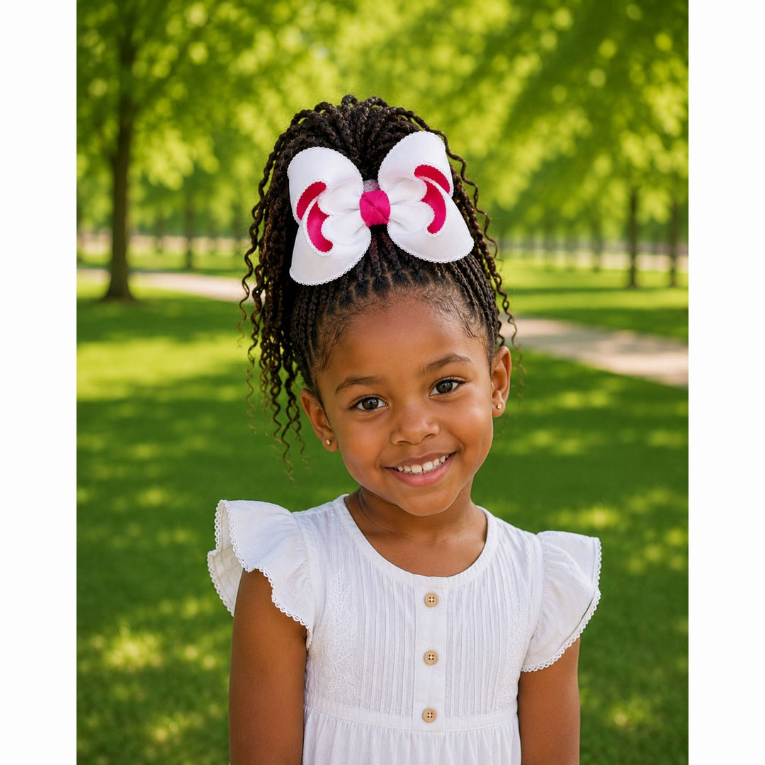 Ivory Mist | Moonstitch Hair Bow