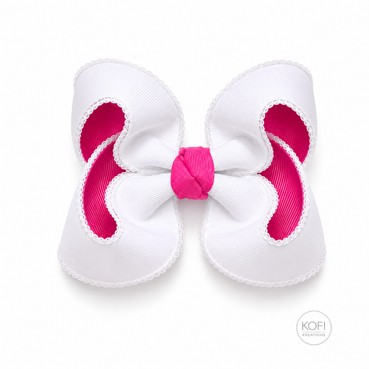 Ivory Mist | Moonstitch Hair Bow