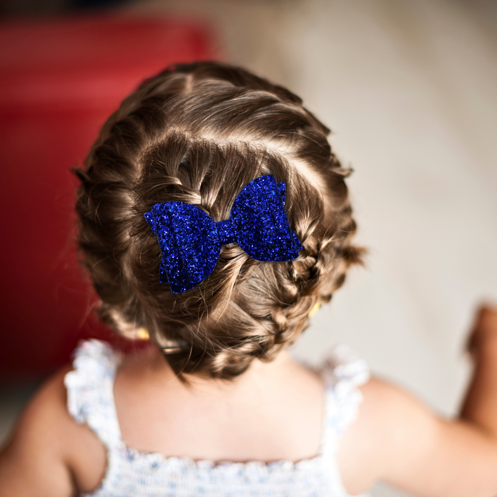 Royal Blue Glitter Josey Hair Bow