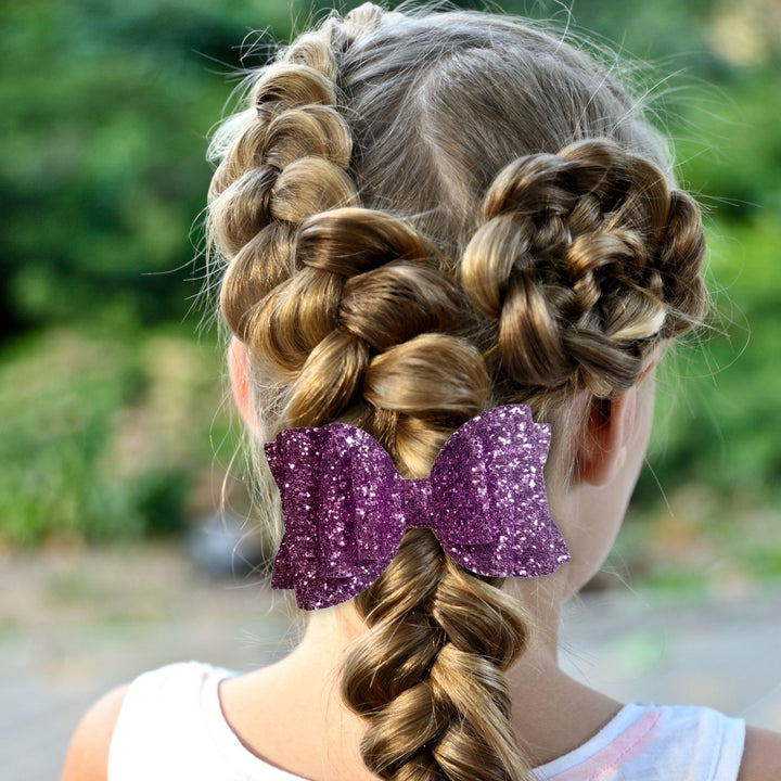 Purple Glitter Josey Hair Bow