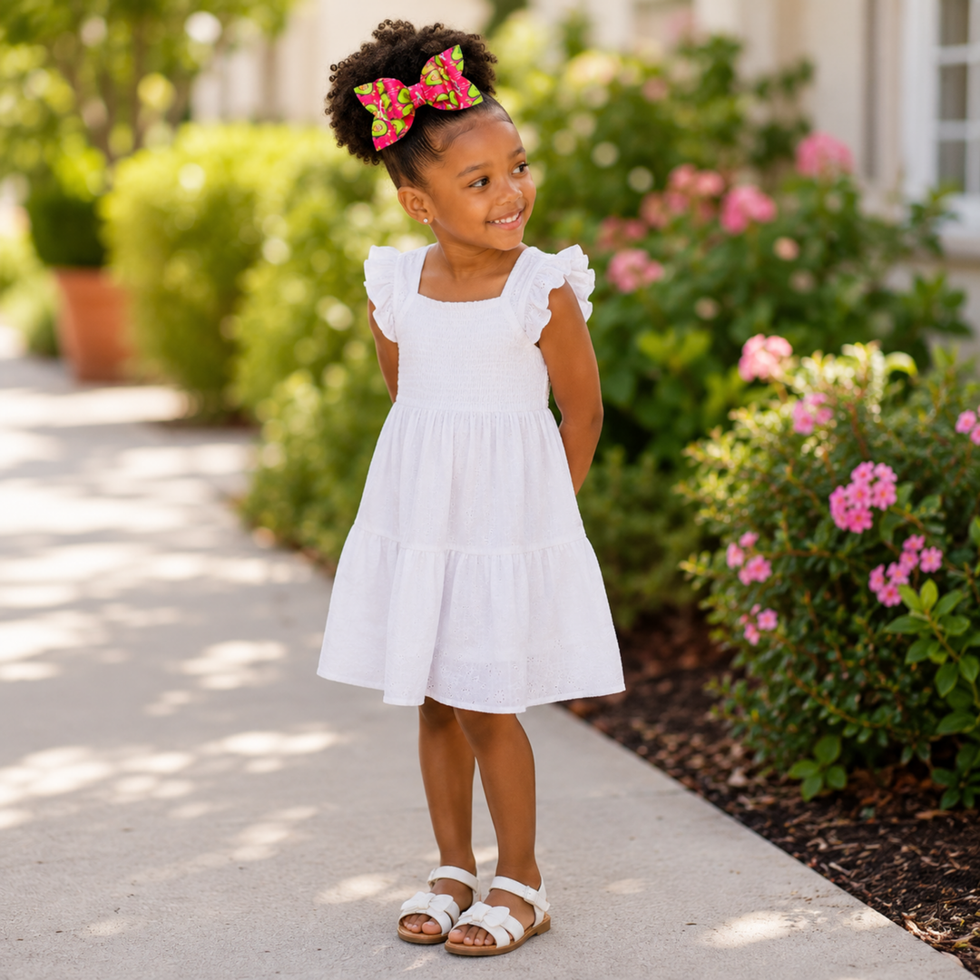 Josie Avocado | Faux Leather Hair Bow