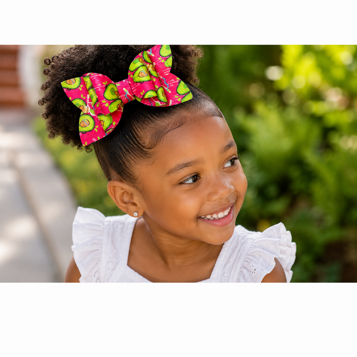 Josie Avocado | Faux Leather Hair Bow
