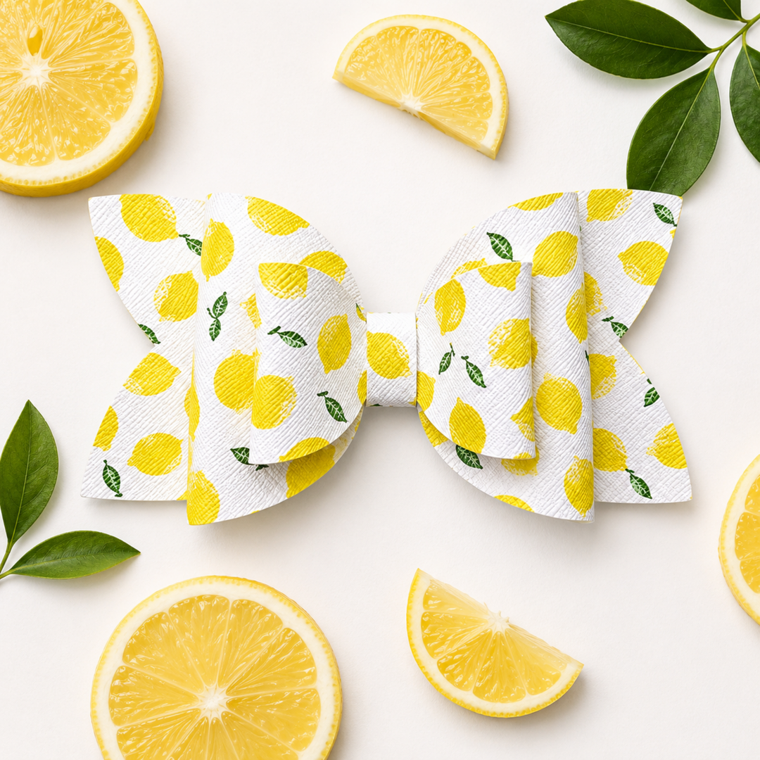 Josie Lemon | Faux Leather Hair Bow