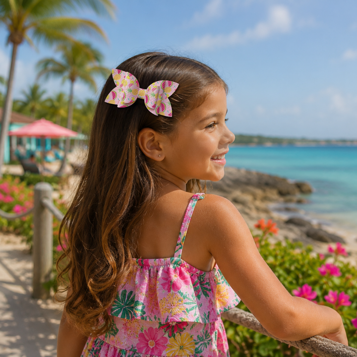Josie Tropical | Faux Leather Hair Bow