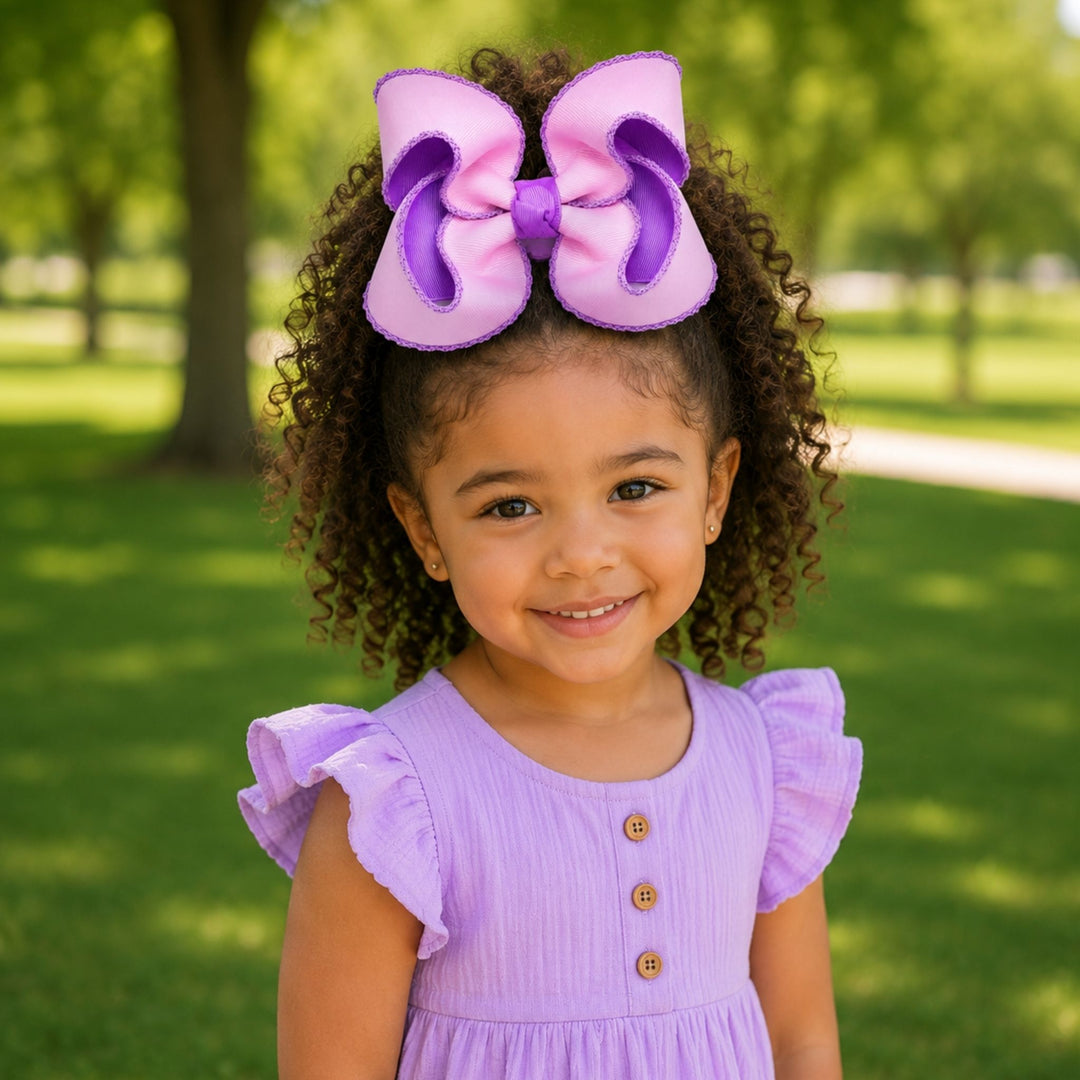 Blush Petals | Moonstitch Hair Bow
