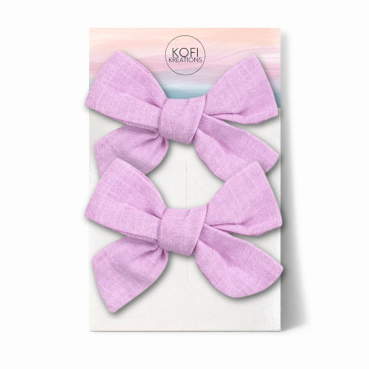 Lavender | Pigtail Hair Bows